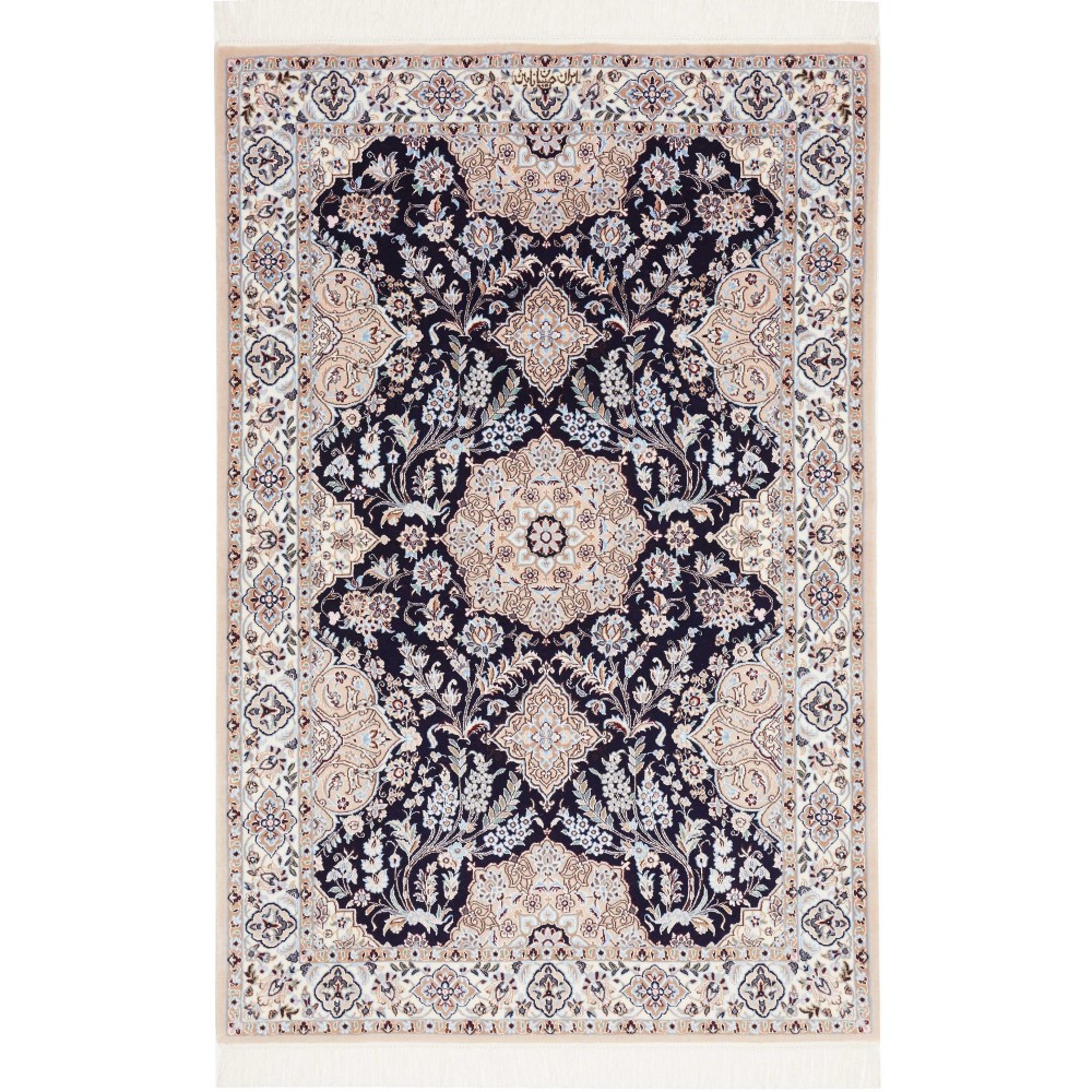 Tappeto Nain 6La Persia bianco grigio 104x158 Tappeto Nain 6La Persia bianco grigio 104x158