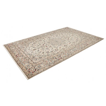 Tappeto Kashan Persia beige bianco 197x308