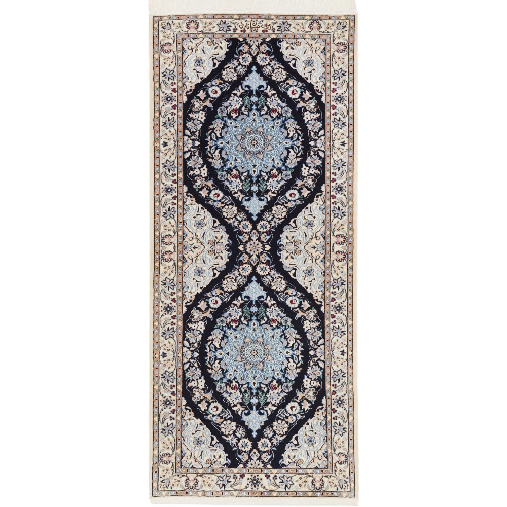 Tappeto Nain 6La Persia beige grigio 73x175 Tappeto Nain 6La Persia beige grigio 73x175
