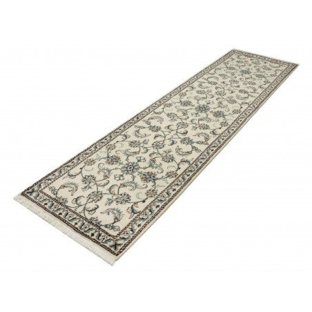 Tappeto Nain Kashmar Persia bianco 78x290