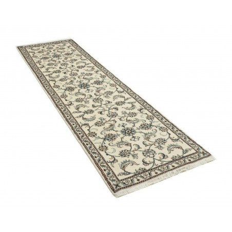 Tappeto Nain Kashmar Persia bianco 78x290