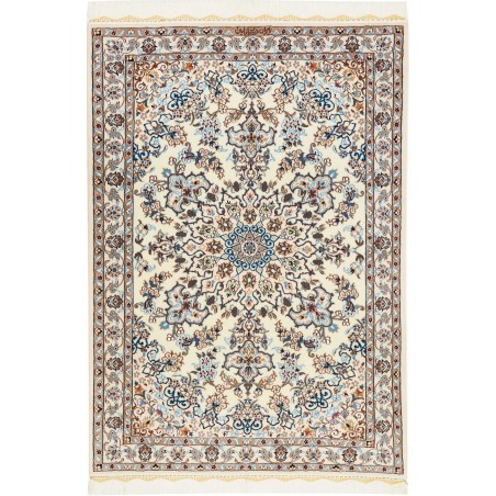 Tappeto Nain 6La Persia bianco azzurro 103x147