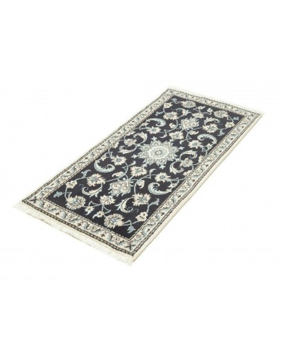 Tappeto Nain Kashmar Persia bianco azzurro 70x133