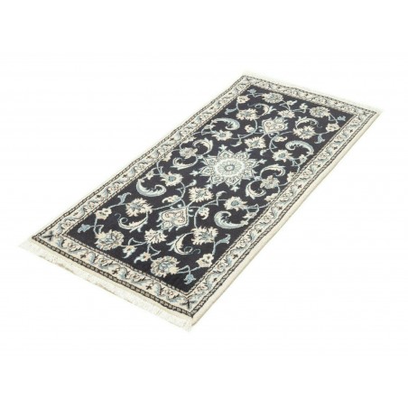 Tappeto Nain Kashmar Persia bianco azzurro 70x133