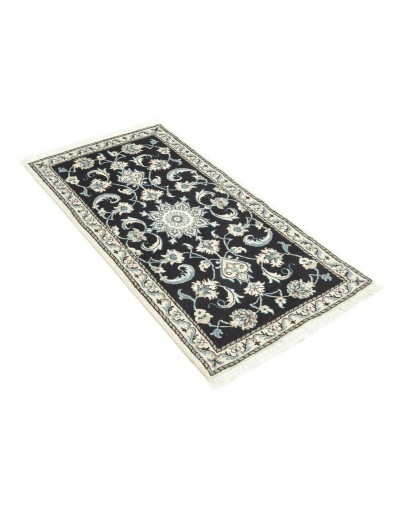 Tappeto Nain Kashmar Persia bianco azzurro 70x133
