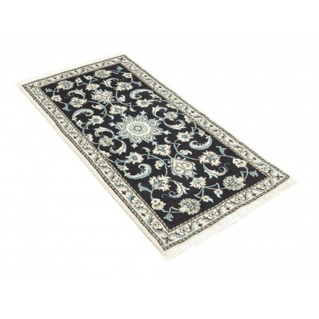 Tappeto Nain Kashmar Persia bianco azzurro 70x133