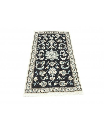 Tappeto Nain Kashmar Persia bianco azzurro 70x133