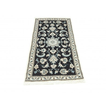 Tappeto Nain Kashmar Persia bianco azzurro 70x133