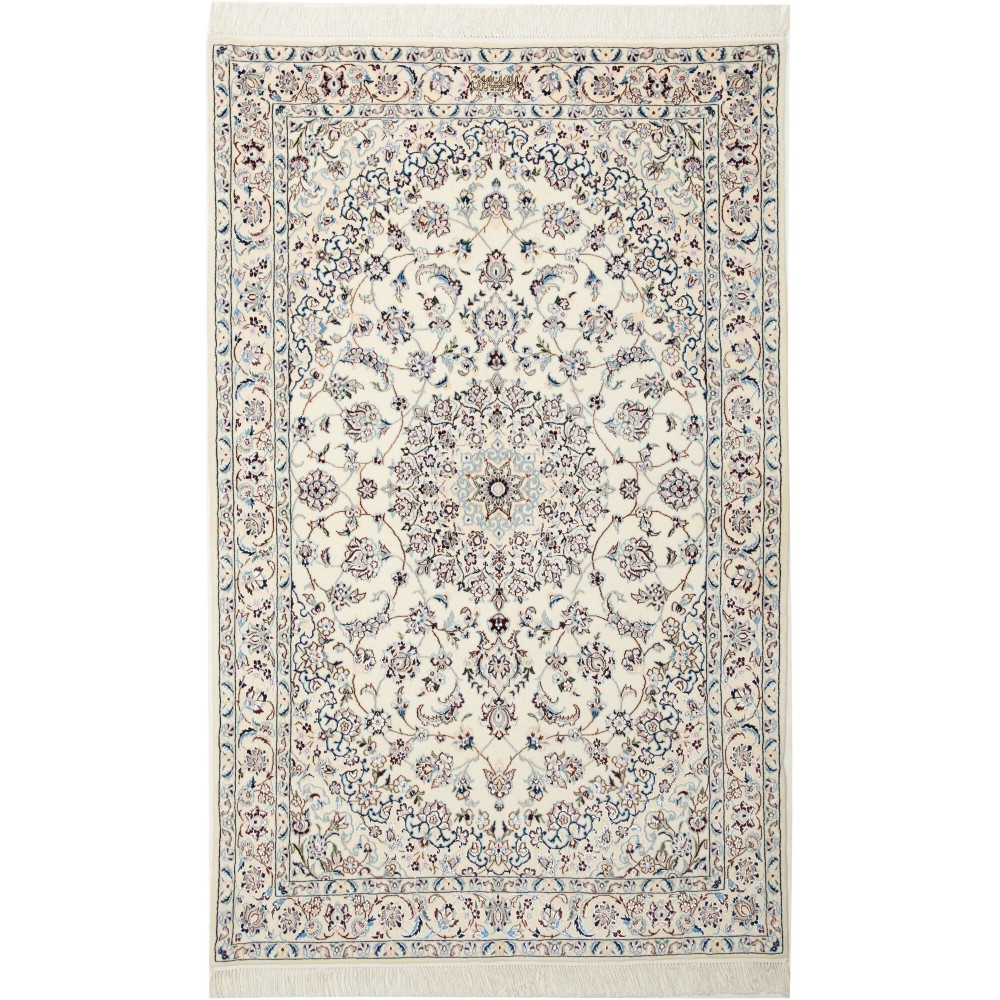 Tappeto Nain 6La Persia bianco grigio 103x165 Tappeto Nain 6La Persia bianco grigio 103x165