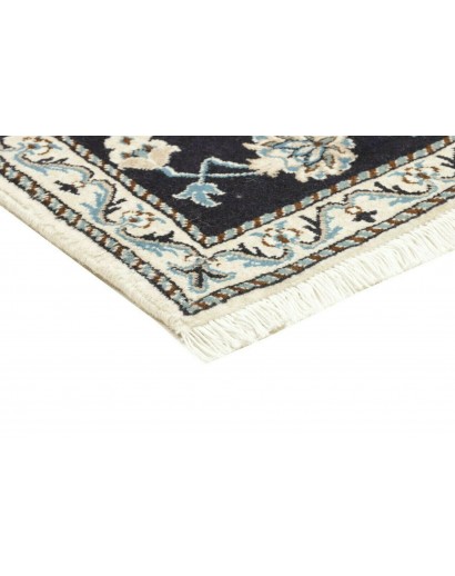 Tappeto Nain Kashmar Persia bianco azzurro 70x133