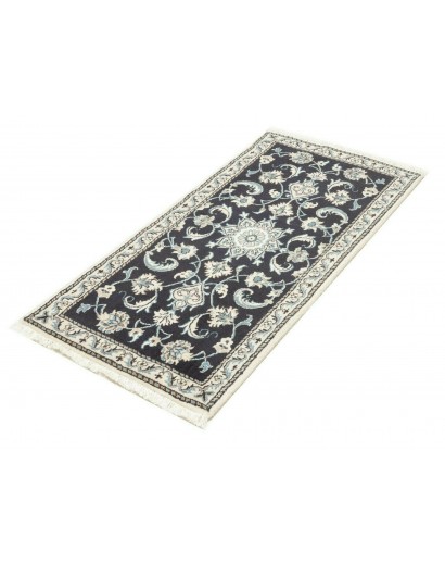 Tappeto Nain Kashmar Persia bianco grigio 65x138