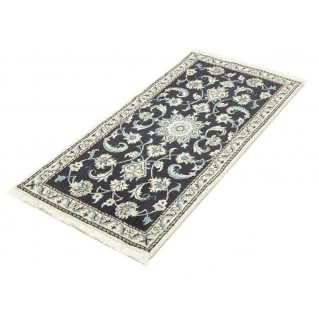 Tappeto Nain Kashmar Persia bianco grigio 65x138