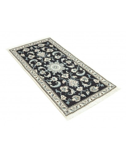 Tappeto Nain Kashmar Persia bianco grigio 65x138