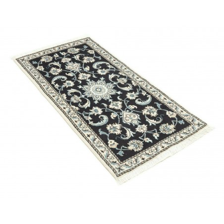 Tappeto Nain Kashmar Persia bianco grigio 65x138