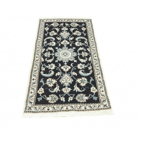 Tappeto Nain Kashmar Persia bianco grigio 65x138