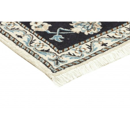 Tappeto Nain Kashmar Persia bianco grigio 65x138