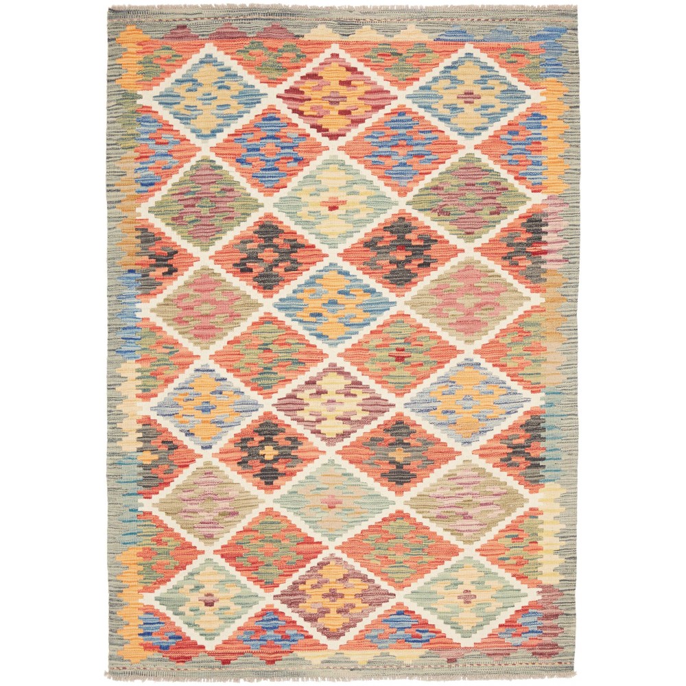 Tappeto Kilim Afghanistan marrone 125x180 Tappeto Kilim Afghanistan marrone 125x180