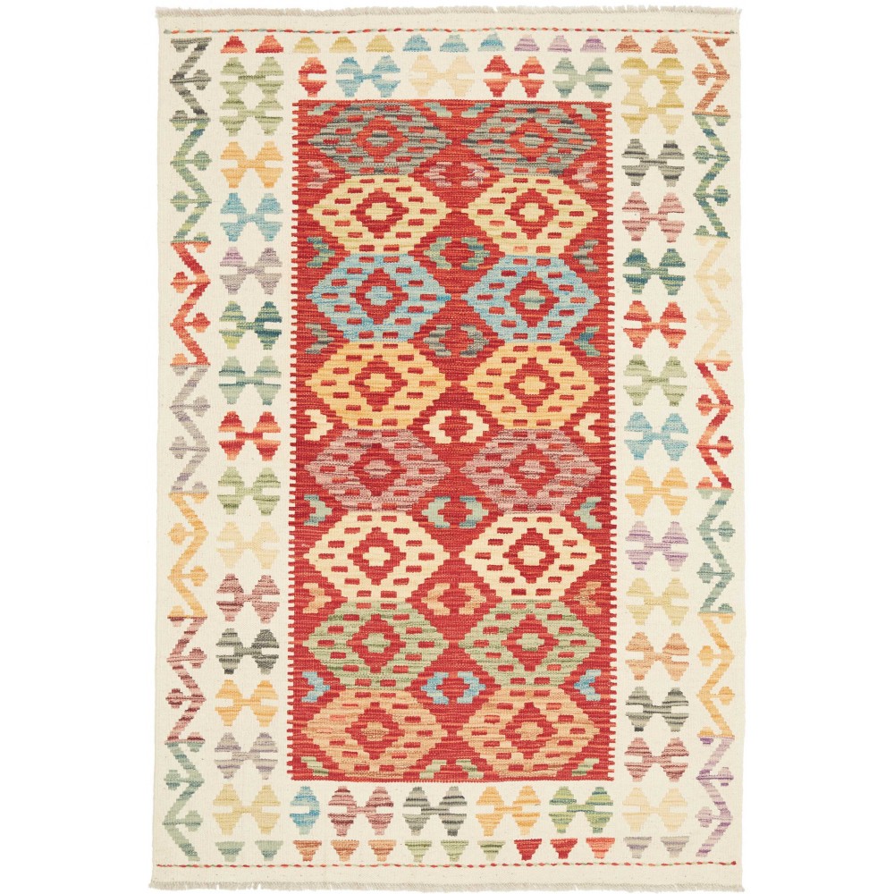 Tappeto Kilim Afghanistan giallo marrone 119x175 Tappeto Kilim Afghanistan giallo marrone 119x175