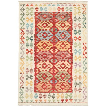 Tappeto Kilim Afghanistan giallo marrone 119x175