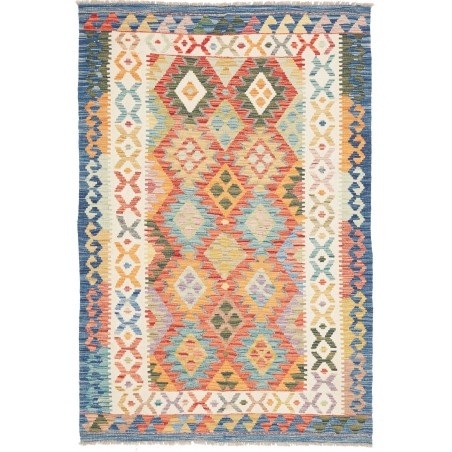 Tappeto Kilim Afghanistan marrone bianco 123x182