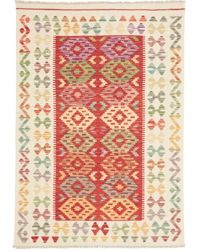 Tappeto Kilim Afghanistan giallo marrone 120x174