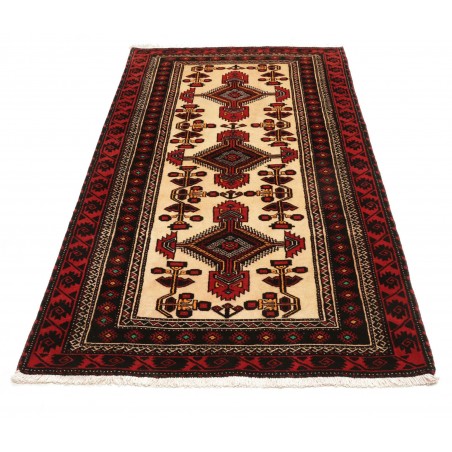 Tappeto Baluch Persia blu marrone 108x194