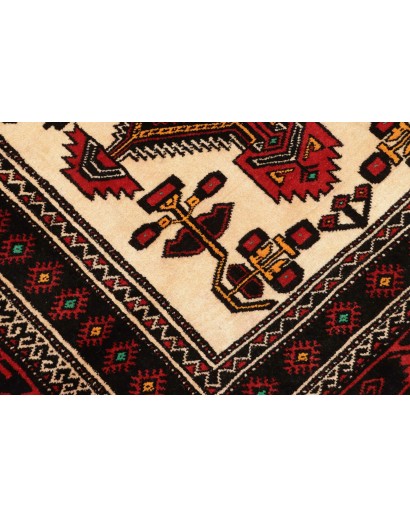 Tappeto Baluch Persia blu marrone 108x194