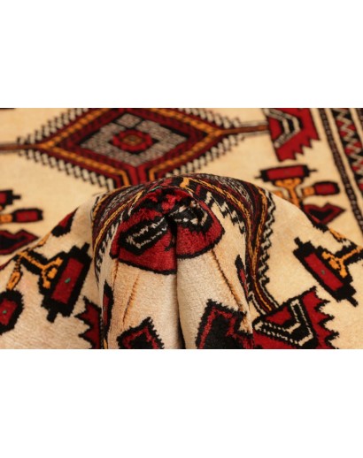 Tappeto Baluch Persia blu marrone 108x194