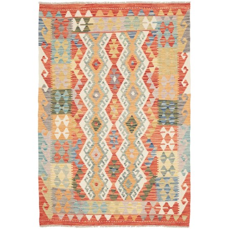 Tappeto Kilim Afghanistan marrone 124x183