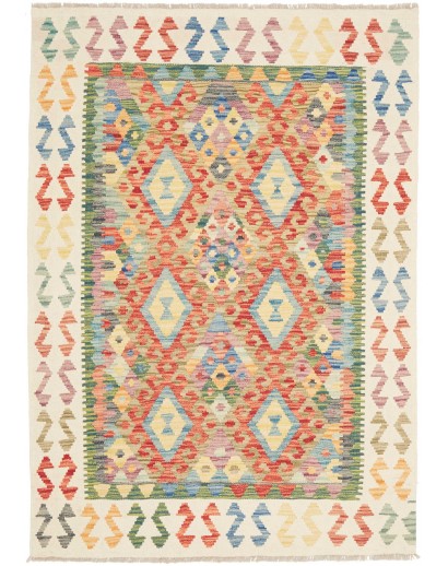 Tappeto Kilim Afghanistan giallo 127x178