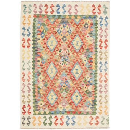 Tappeto Kilim Afghanistan giallo 127x178