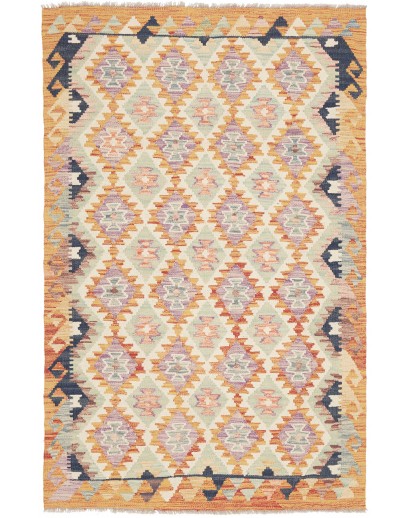 Tappeto Kilim Afghanistan beige marrone 114x176