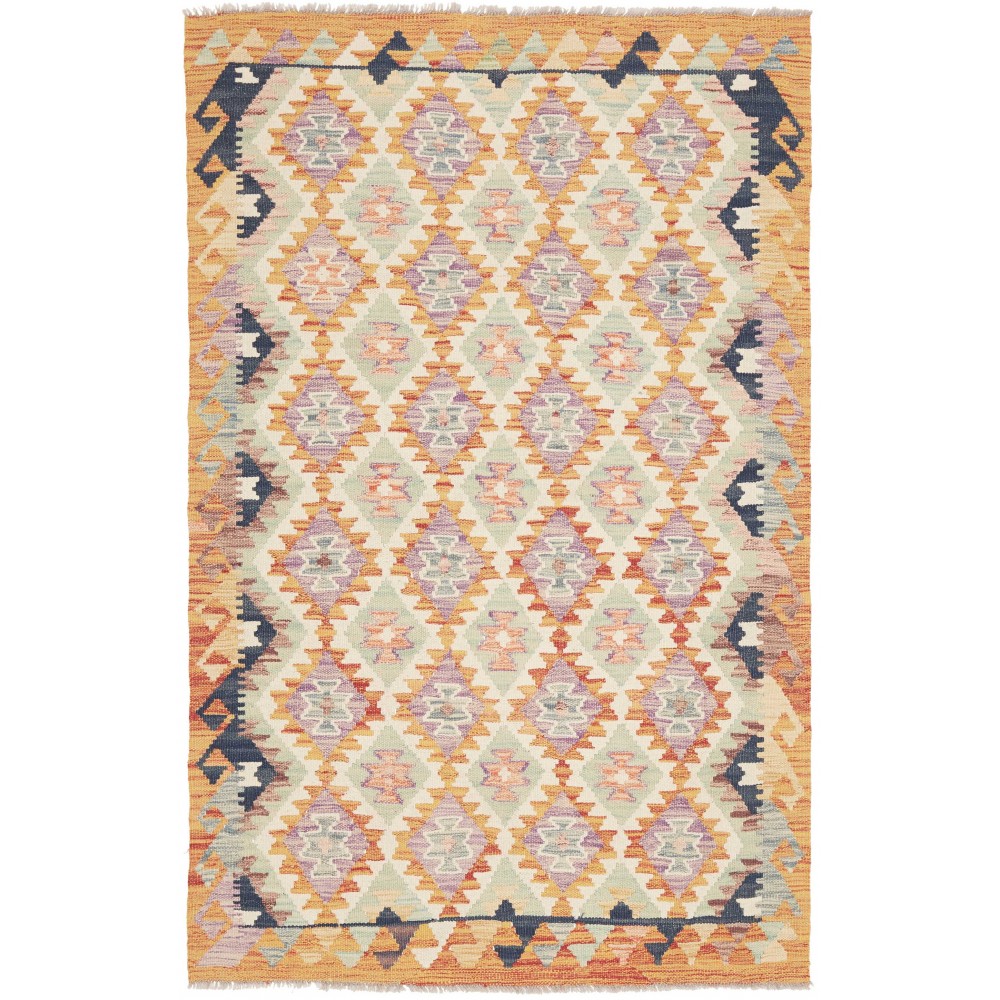 Tappeto Kilim Afghanistan beige marrone 114x176 Tappeto Kilim Afghanistan beige marrone 114x176