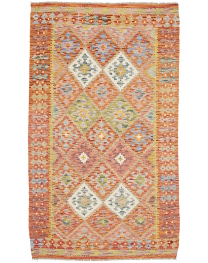 Tappeto Kilim Afghanistan marrone 122x208