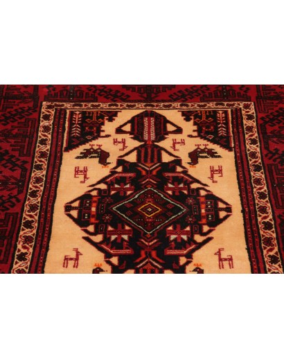 Tappeto Baluch Persia marrone arancione 103x190