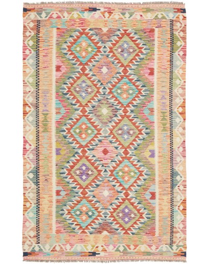 Tappeto Kilim Afghanistan marrone grigio 120x190