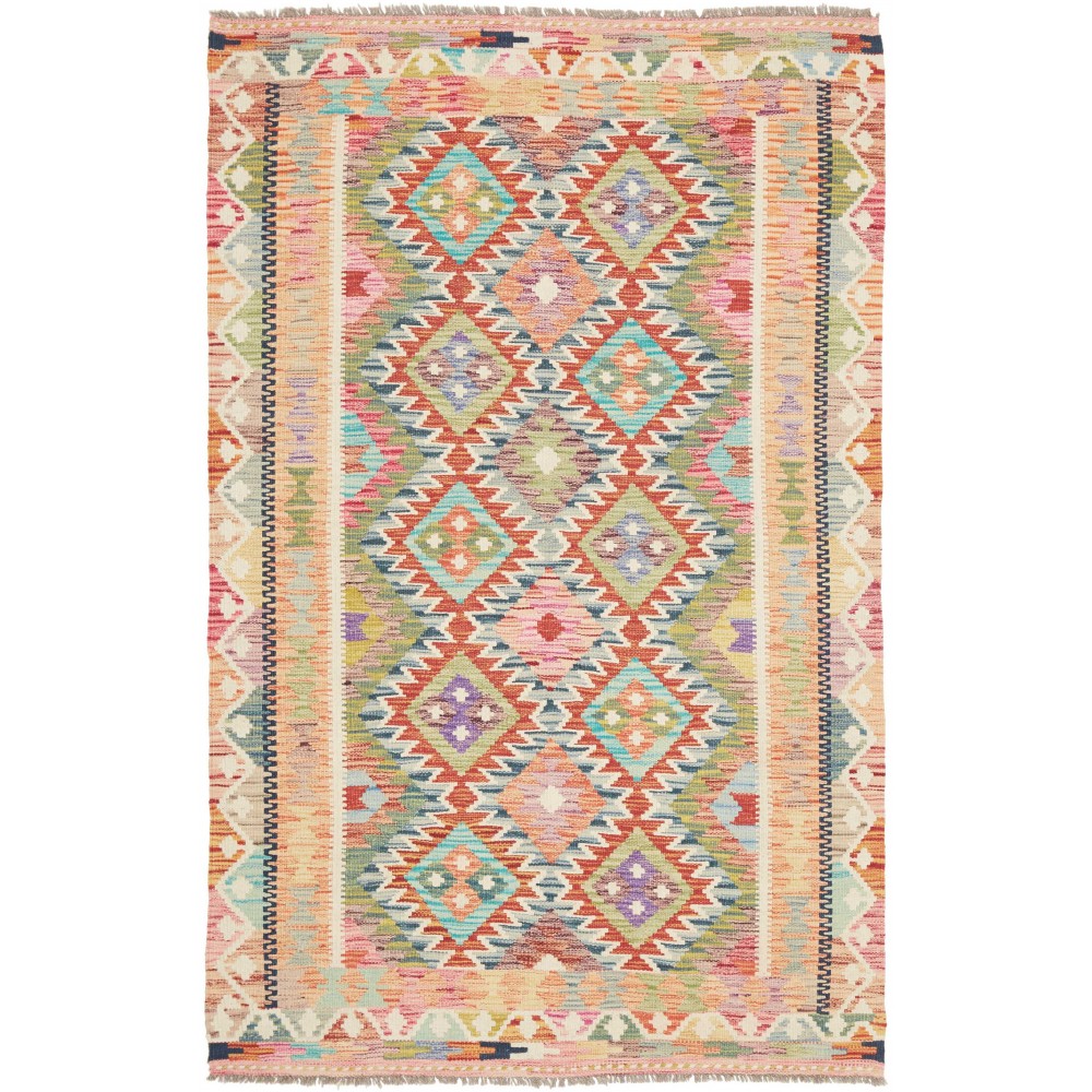 Tappeto Kilim Afghanistan marrone grigio 120x190 Tappeto Kilim Afghanistan marrone grigio 120x190