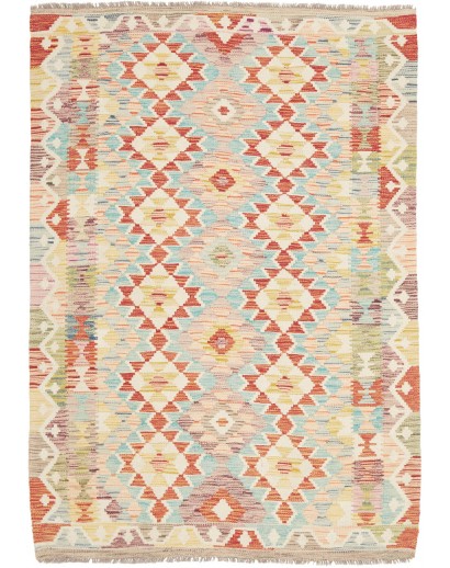 Tappeto Kilim Afghanistan giallo marrone 128x178