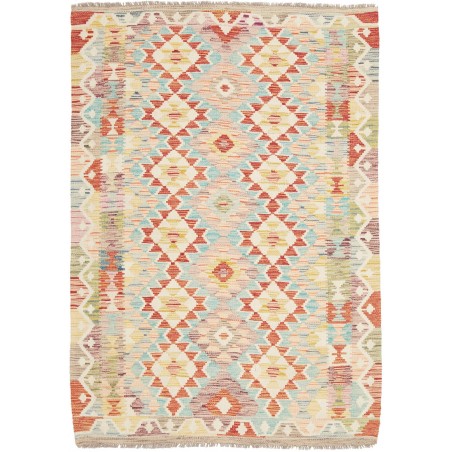 Tappeto Kilim Afghanistan giallo marrone 128x178