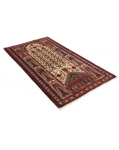 Tappeto Baluch Persia marrone giallo 108x205