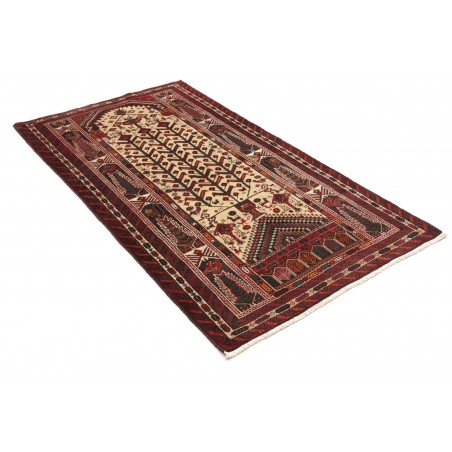 Tappeto Baluch Persia marrone giallo 108x205