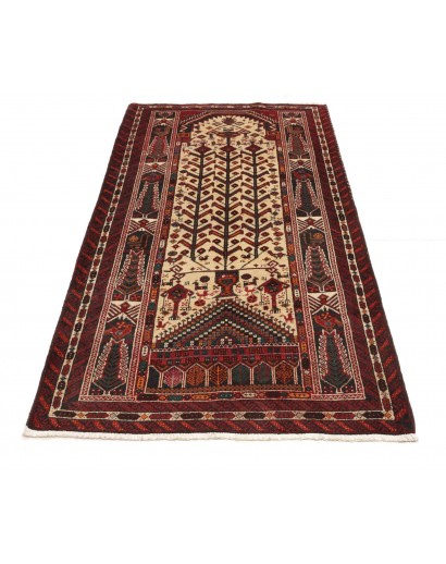 Tappeto Baluch Persia marrone giallo 108x205