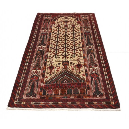 Tappeto Baluch Persia marrone giallo 108x205