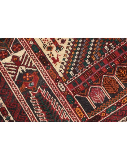 Tappeto Baluch Persia marrone giallo 108x205