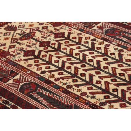 Tappeto Baluch Persia marrone giallo 108x205