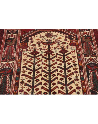 Tappeto Baluch Persia marrone giallo 108x205