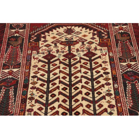 Tappeto Baluch Persia marrone giallo 108x205