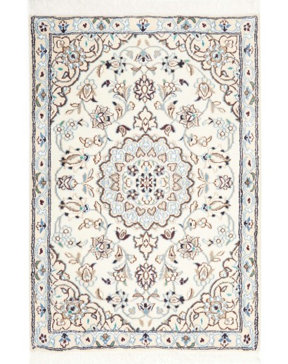 Tappeto Nain 9La Persia bianco azzurro 68x98