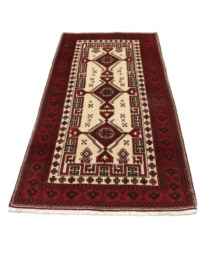 Tappeto Baluch Persia marrone bianco 95x192