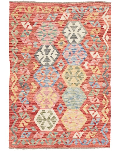 Tappeto Kilim Afghanistan marrone 122x173